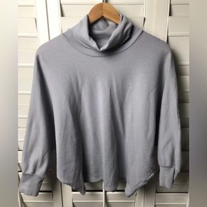 STATESIDE MADE IN THE STATES GRAY FUNNEL NECK PULLOVERTOP SIZE MEDIUM PREOWNED